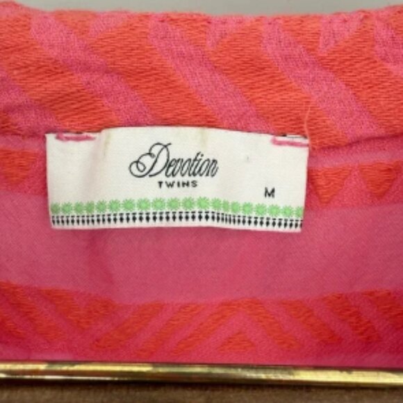 Anthropologie Devotion twins Ella Dress in Salmon/Pink size Medium - Picture 3 of 4